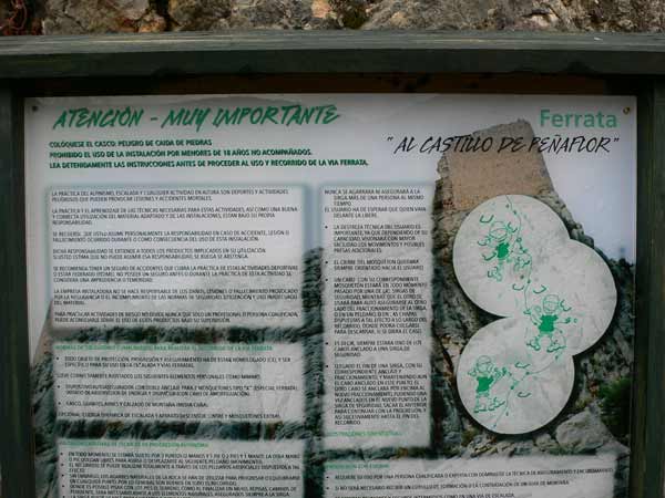 Panel de inicio de la vía 