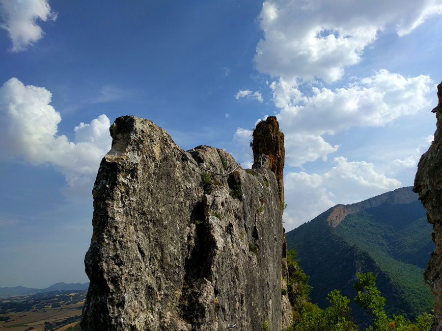Vista atrás al paso final -muy estrecho- 