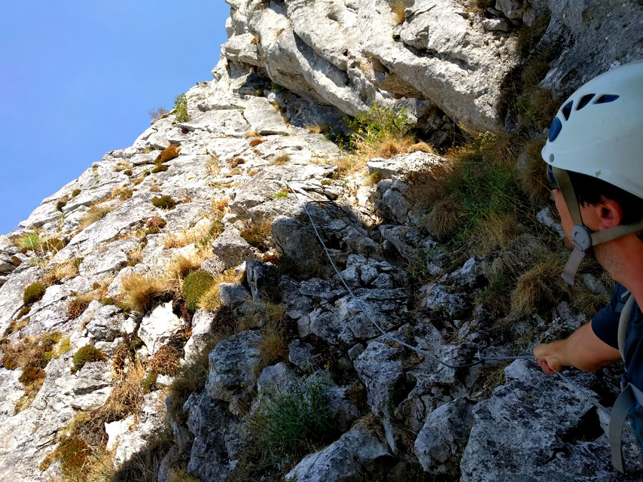 Después del mirador empieza la vía de verdad 