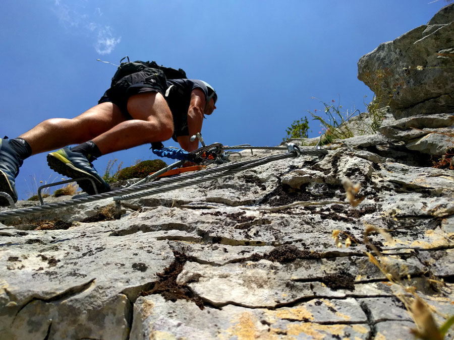 Subida bien equipada para iniciación 