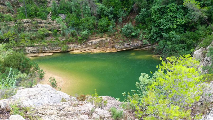 Vista desde el inicio de la vía ferrata 