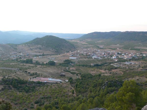 Vistas a Fuentespalda desde la cima de la ferrata 
