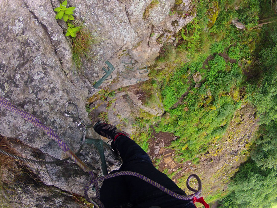 Descansando a media subida 