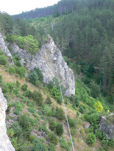 Tirolina de 35 metros 