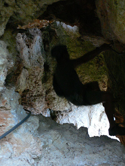 Paso desplomado en el interior de la cavidad -dos variantes- 