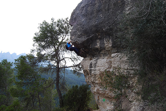 Superando el tramo desplomado 
