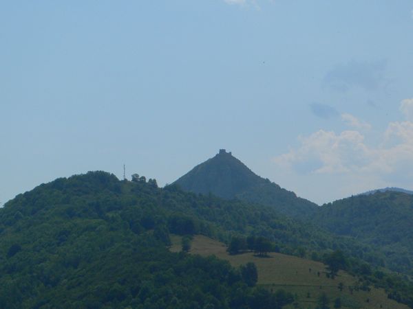 Vista atrás al Castillo de Montsegur 
