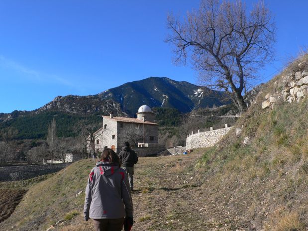 Saliendo de Vallcebre nos sirve de referencia la casa con la cúpula astronómica 