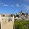 Cartel indicador al inicio del camino / Ruta a pie Badlands | Notch Trail 