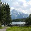 Vistas a las Tetons desde Colter Bay -inicio del camino- / Ruta a pie Grand Teton National Park | Por las orillas del lago Jackson 