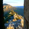 Vistas desde el interior de la ermita de Santa Quiteria / Ruta a pie Camino natural de Montfalcó al congost de Mont-rebei 