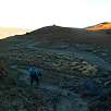 Vista atrás del inicio de la subida al refugio de Altavista / Ruta a pie El Teide 