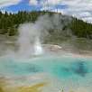 El géiser Imperial se despide de nosotros con un poco de actividad eruptiva / Ruta a pie Yellowstone | Grand Prismatic Spring 