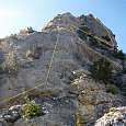 Muro principal de la vía (© Montañismo para todos) 