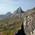 Vista de la Peña Barragana desde la cima de la vía ferrata 