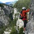 Via ferrata en general muy aérea 