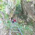 En el tramo de la escalera del Graell de Cal Pigot 