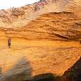 Cornisa en una de las grutas naturales 