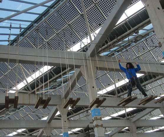 En la parte media del circuito azul