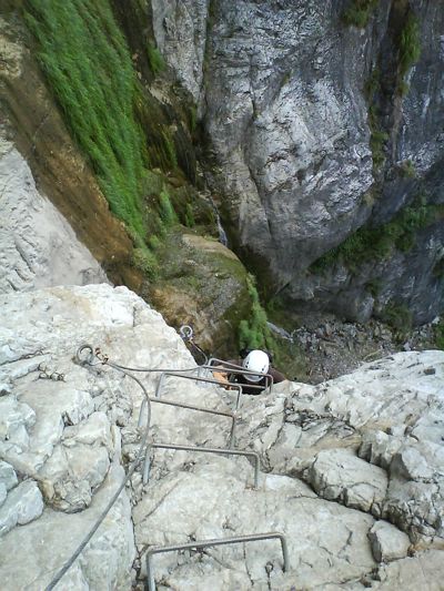 Saliendo de las escaleras 