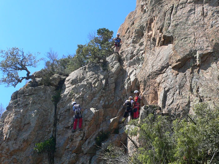 Vista de la Torre -primer rapel obligado- 