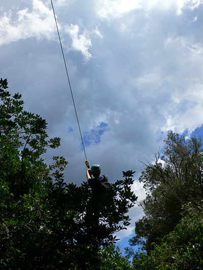 Cruzando la tirolina -opcional- 