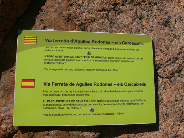 Cartel al inicio de  la vía 