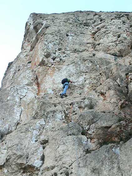 La última pared es la más aérea y exigente de todo el recorrido 