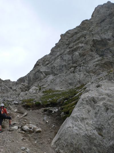 Último tramo equipado hasta la cima 