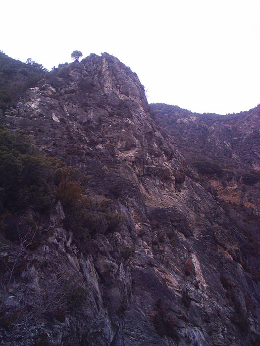 Vista general de la pared del Tossal Gran 