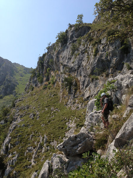 Llegamos al tramo intermedio entre las dos paredes 