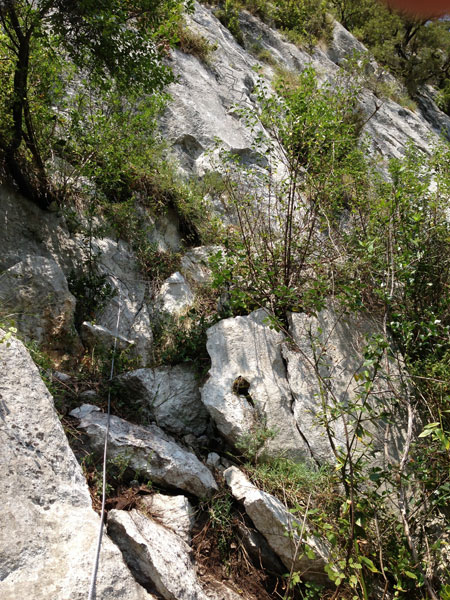 Inicio de la vía ferrata 