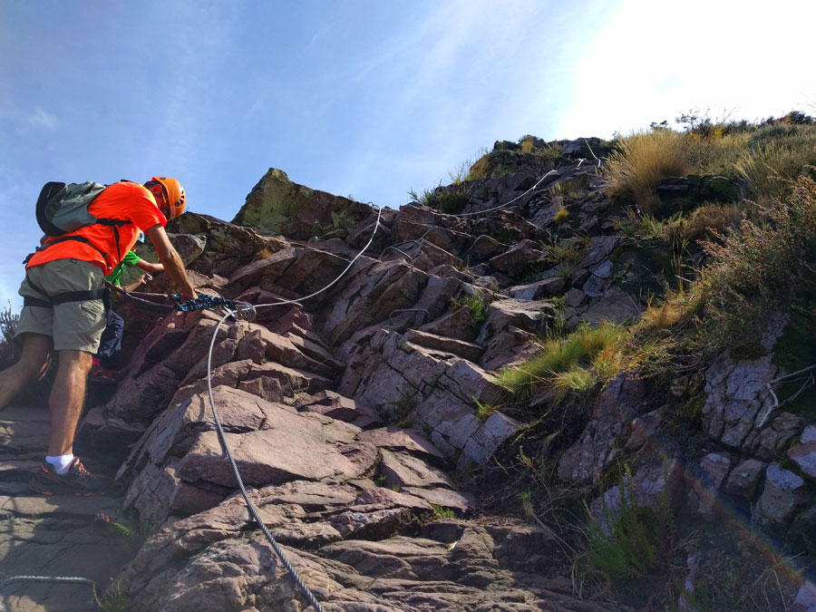 Zona alta de la vía ferrata 