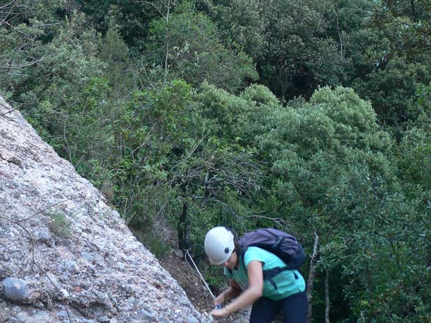 Acceso a la Canal dels Micos desde el Portell del Migdia 