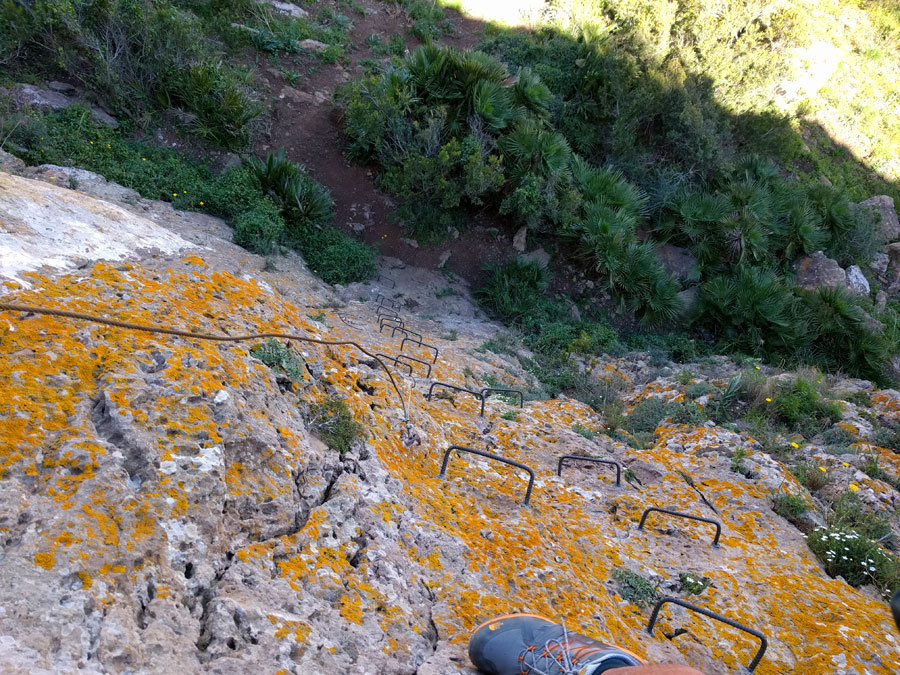 Vista atrás en la segunda pared 