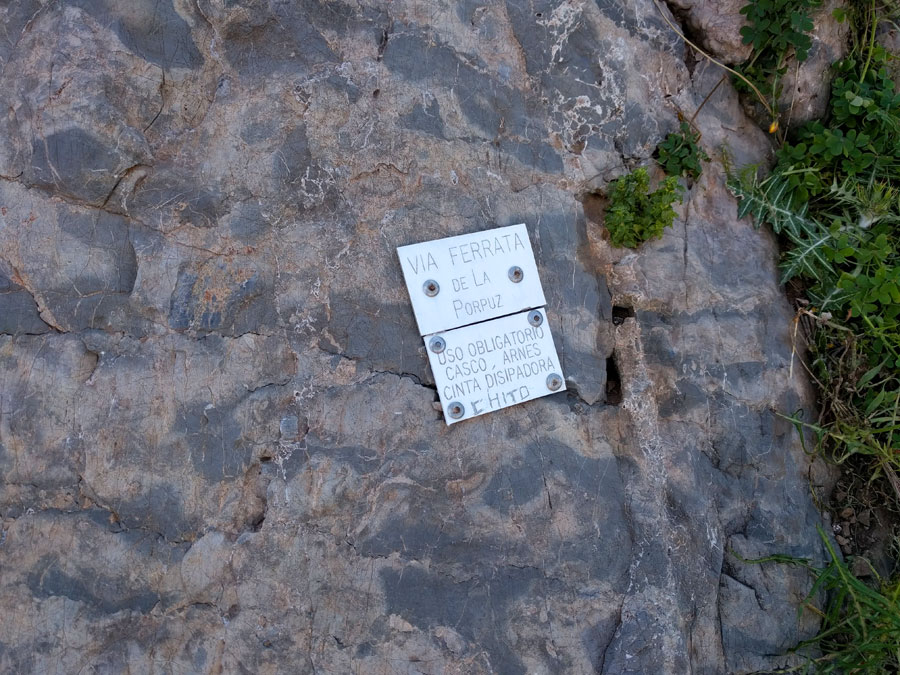 Inicio de la vía ferrata 