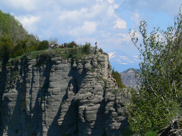 Vista del tramo del pasamanos des de el mirador de la Cabrera 