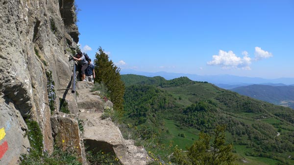 El paso anterior mirando hacia atrás - en realidad es menos aéreo de lo que parece - 