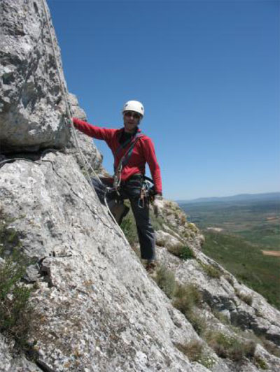 Santiago Gallego durante la apertura de la ruta 