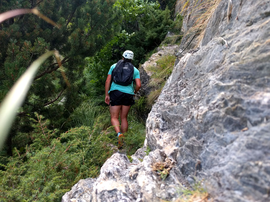 Entramos  a la canal de la Mora 