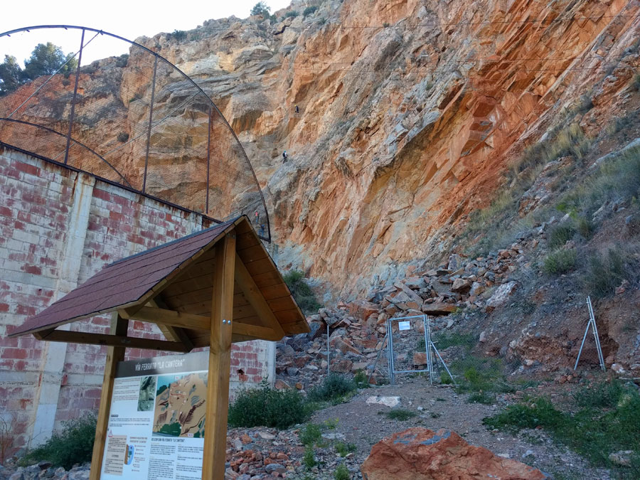 Entrada a la vía ferrata 