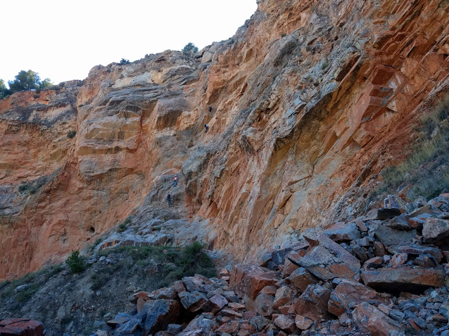 Parte inicial de la vía ferrata 