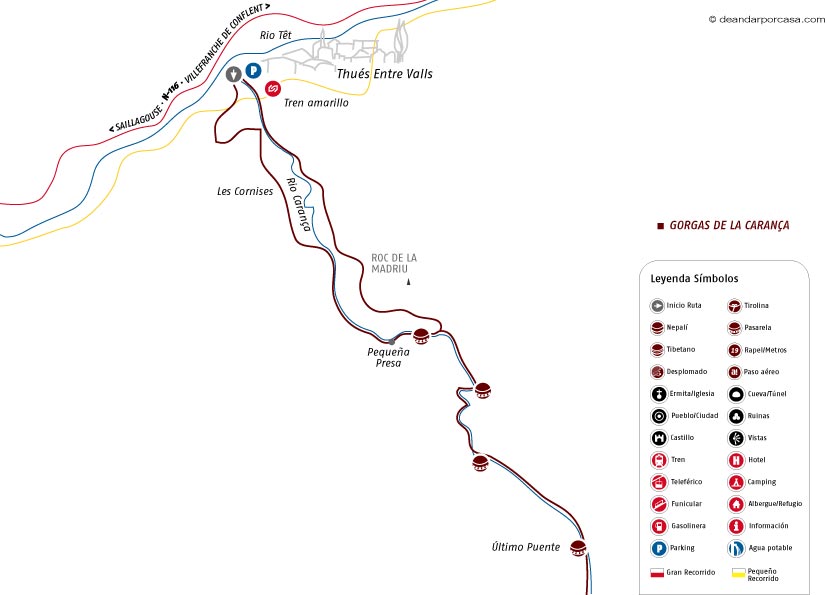Croquis de la ruta 