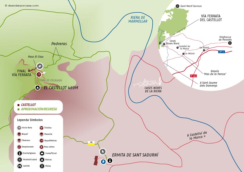 Croquis de la ruta 