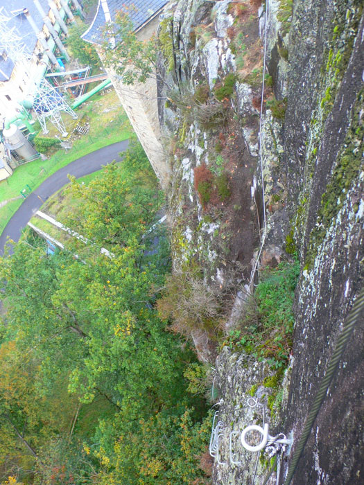 Vista atrás a la pared 