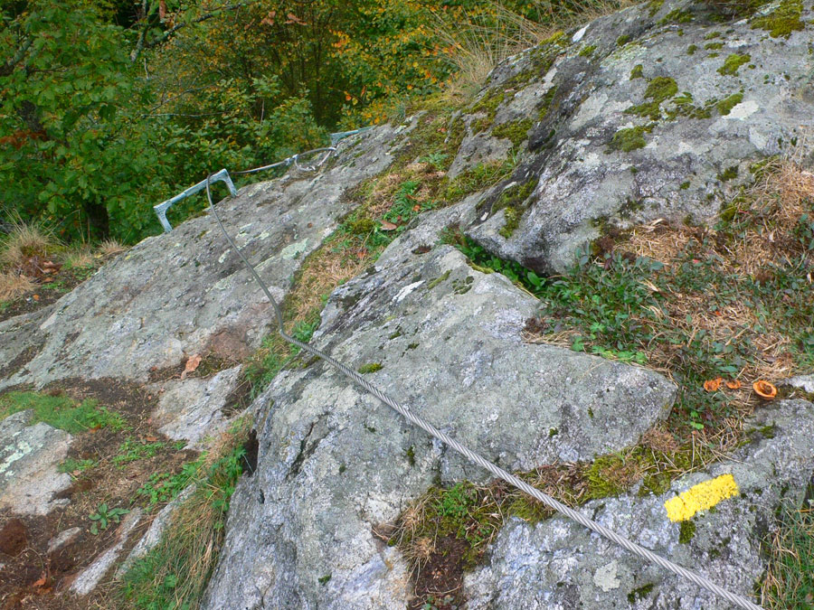 Inicio del tramo de vía ferrata de bajada 