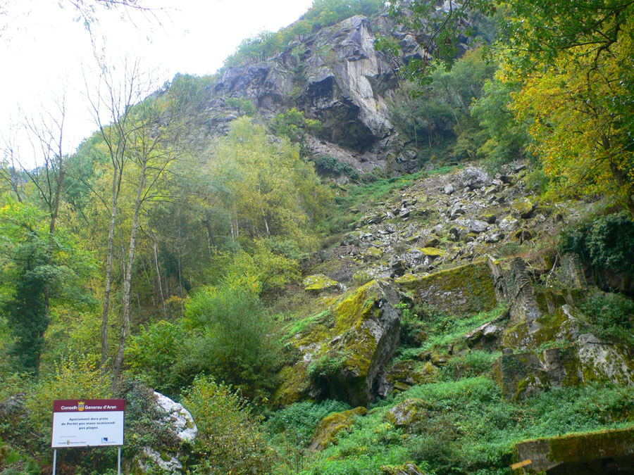 Llegamos al inicio de la aproximación de la vía ferrata de Les 