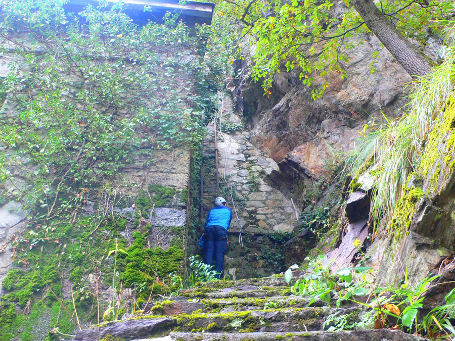 Inicio de la vía ferrata 