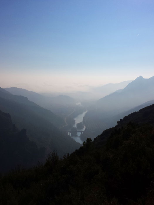 Vista del río Segre bajando hacia Camarasa 