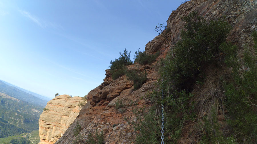 Cadena arriba seguimos una mini faja en diagonal 